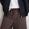 Wide-Leg Monogrammed Linen-Blend Jacquard Shorts - CU Wide-Leg Monogrammed Linen-Blend Jacquard Shorts - CU