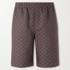 Wide-Leg Monogrammed Linen-Blend Jacquard Shorts Wide-Leg Monogrammed Linen-Blend Jacquard Shorts