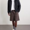 Wide-Leg Monogrammed Linen-Blend Jacquard Shorts - OU Wide-Leg Monogrammed Linen-Blend Jacquard Shorts - OU