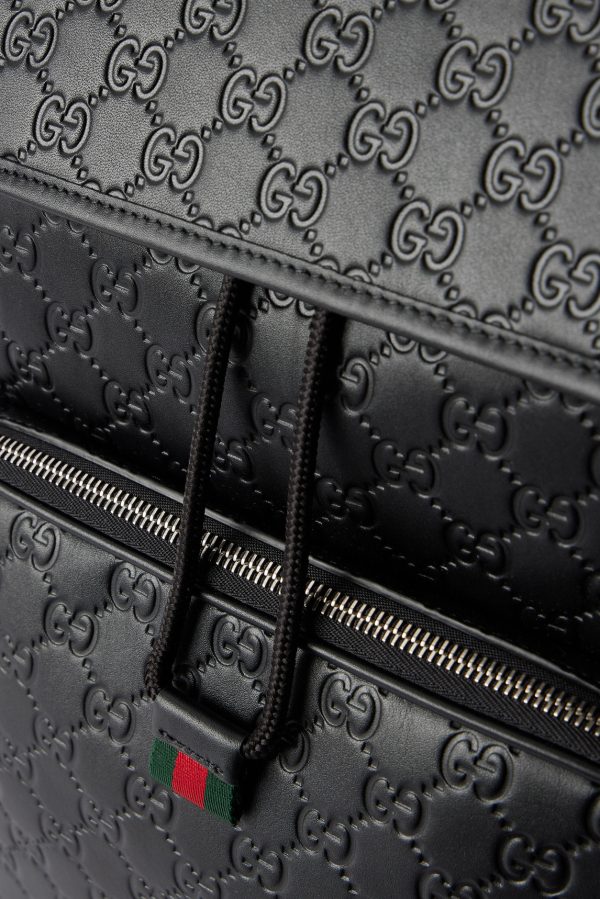 Arabella Logo-Debossed Leather Backpack - CU