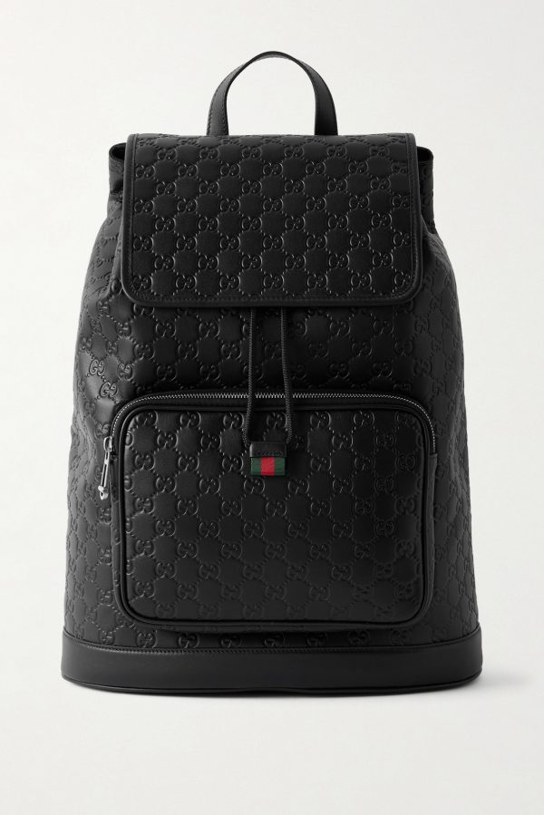 Arabella Logo-Debossed Leather Backpack