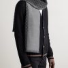Alfie Frayed Logo-Jacquard Wool Scarf - OU