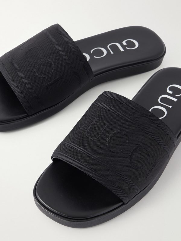 Logo-Jacquard Woven Slides - CU Logo-Jacquard Woven Slides - CU