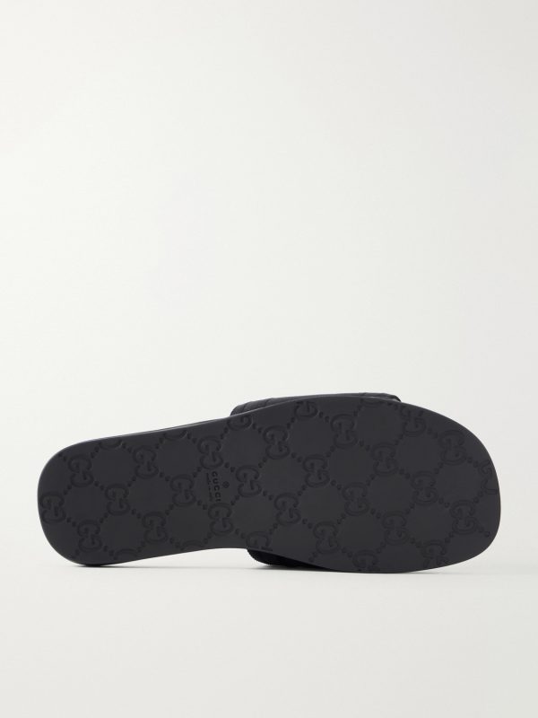 Logo-Jacquard Woven Slides - E1 Logo-Jacquard Woven Slides - E1