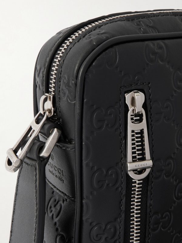 Arabella Logo-Debossed Leather Messenger Bag - CU