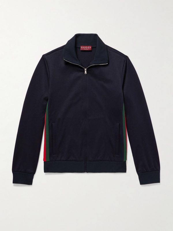 Striped Jersey Track Jacket