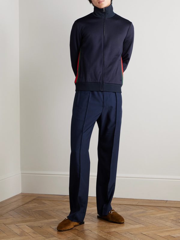 Striped Jersey Track Jacket - OU