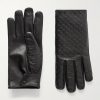 Logo-Embossed Leather Gloves