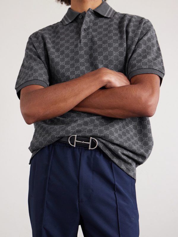 Logo-Jacquard Cotton-Piqué Polo Shirt - CU Logo-Jacquard Cotton-Piqué Polo Shirt - CU