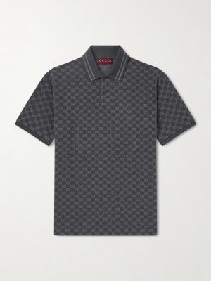 Logo-Jacquard Cotton-Piqué Polo Shirt Logo-Jacquard Cotton-Piqué Polo Shirt