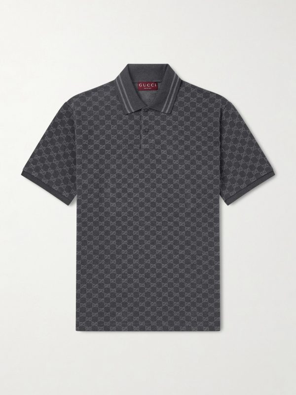 Logo-Jacquard Cotton-Piqué Polo Shirt Logo-Jacquard Cotton-Piqué Polo Shirt