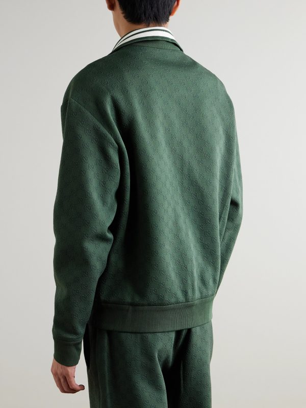 Logo-Jacquard Tech-Jersey Track Jacket - BK Logo-Jacquard Tech-Jersey Track Jacket - BK