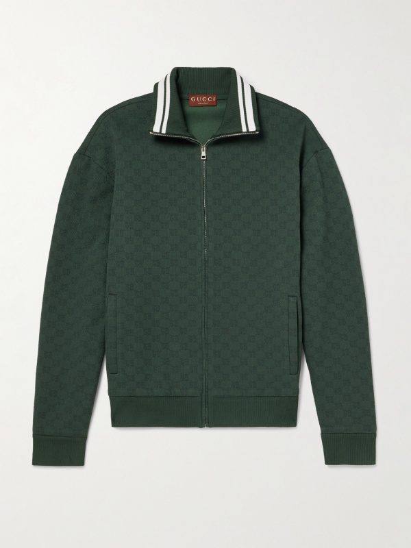 Logo-Jacquard Tech-Jersey Track Jacket Logo-Jacquard Tech-Jersey Track Jacket