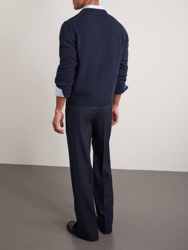 Logo-Intarsia Wool Sweater - BK