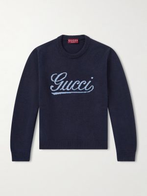 Logo-Intarsia Wool Sweater