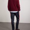 Straight-Leg Striped Jersey Sweatpants - BK Straight-Leg Striped Jersey Sweatpants - BK