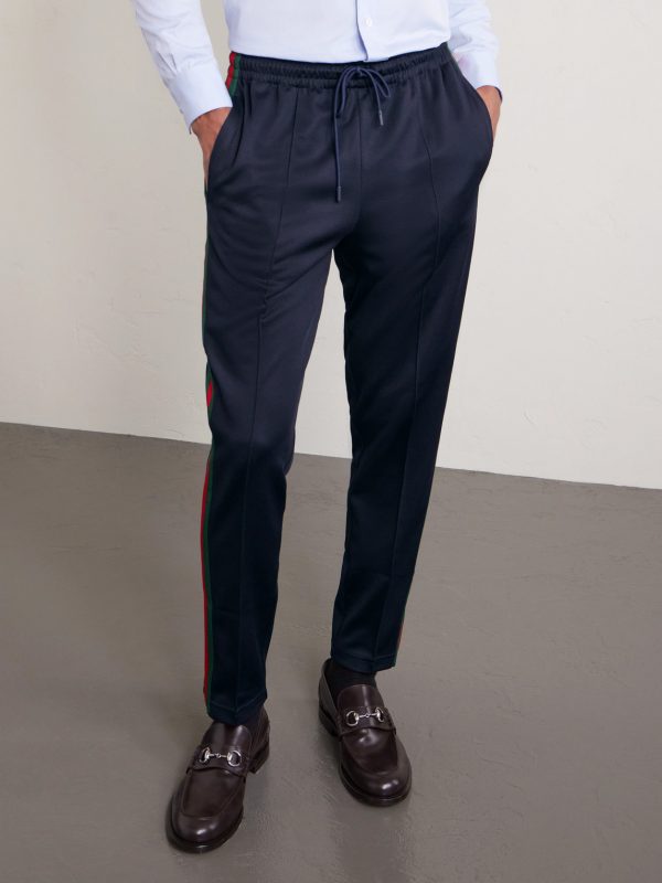 Straight-Leg Striped Jersey Sweatpants - FR Straight-Leg Striped Jersey Sweatpants - FR
