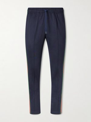 Straight-Leg Striped Jersey Sweatpants