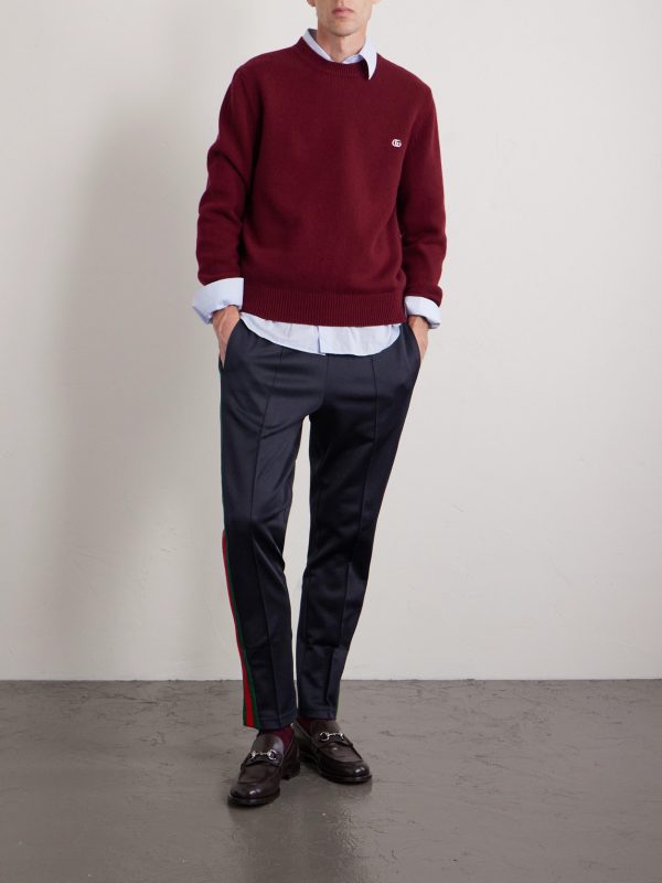 Straight-Leg Striped Jersey Sweatpants - OU Straight-Leg Striped Jersey Sweatpants - OU