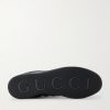 Rochelle Webbing-Trimmed Leather Sneakers - E1