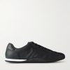 Rochelle Webbing-Trimmed Leather Sneakers