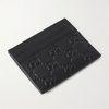 Arabella Logo-Debossed Leather Cardholder - BK Arabella Logo-Debossed Leather Cardholder - BK