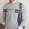 Logo-Embroidered Striped Cotton-Jersey Sweater - CU Logo-Embroidered Striped Cotton-Jersey Sweater - CU