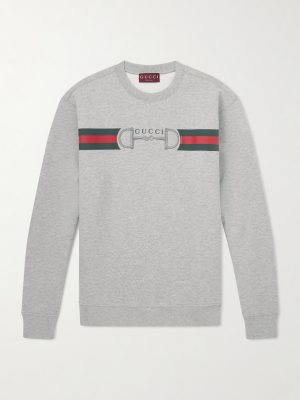 Logo-Embroidered Striped Cotton-Jersey Sweater Logo-Embroidered Striped Cotton-Jersey Sweater