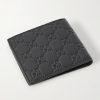 Arabella Logo-Debossed Leather Billford Wallet - BK Arabella Logo-Debossed Leather Billford Wallet - BK