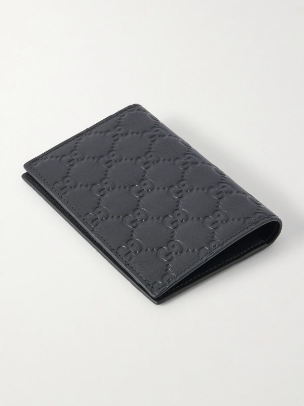Arabella Logo-Debossed Leather Passport Case - BK Arabella Logo-Debossed Leather Passport Case - BK