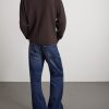 Ribbed-Knit Wool Cardigan - BK Ribbed-Knit Wool Cardigan - BK