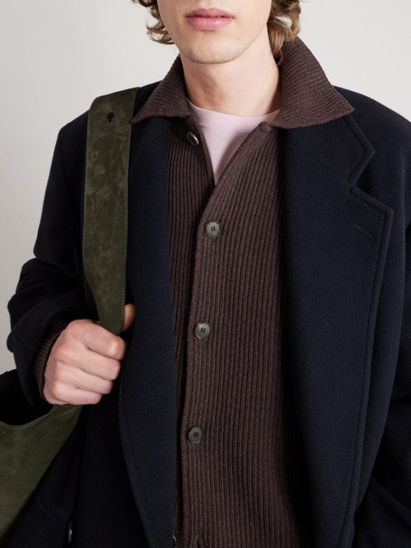 Ribbed-Knit Wool Cardigan - CU Ribbed-Knit Wool Cardigan - CU