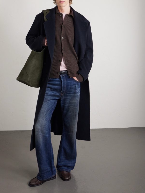 Ribbed-Knit Wool Cardigan - OU Ribbed-Knit Wool Cardigan - OU