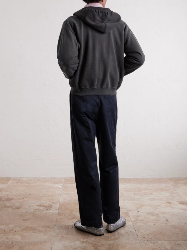 Product Dyed Pima Cotton Zip-Up Hoodie - BK