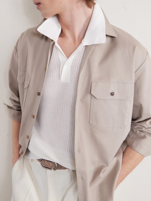 Honeycomb-Knit Organic Cotton Polo Shirt - CU Honeycomb-Knit Organic Cotton Polo Shirt - CU
