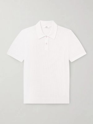 Honeycomb-Knit Organic Cotton Polo Shirt