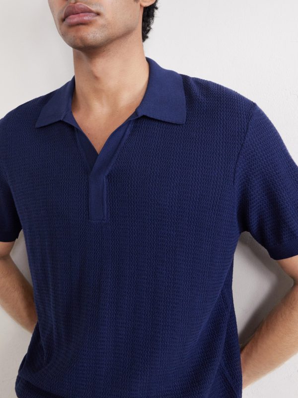 Silk and Cotton-Blend Knitted Polo Shirt - CU Silk and Cotton-Blend Knitted Polo Shirt - CU