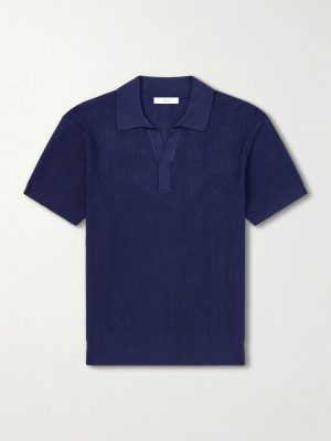 Silk and Cotton-Blend Knitted Polo Shirt Silk and Cotton-Blend Knitted Polo Shirt