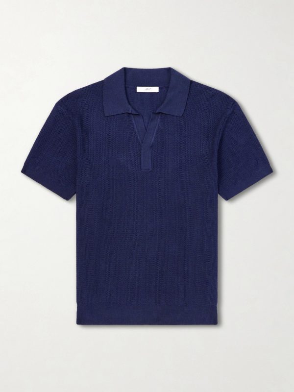 Silk and Cotton-Blend Knitted Polo Shirt Silk and Cotton-Blend Knitted Polo Shirt