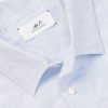 Cutaway-Collar Cotton, Linen and Cashmere-Blend Shirt - E1