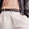 3cm Leather-Trimmed Braided Cotton and Linen-Blend Belt - OU 3cm Leather-Trimmed Braided Cotton and Linen-Blend Belt - OU
