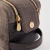 Leather-Trimmed Woven Wash Bag - CU Leather-Trimmed Woven Wash Bag - CU