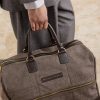 Boston Leather-Trimmed Woven Weekend Bag - CU