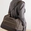 Boston Leather-Trimmed Woven Weekend Bag - FR