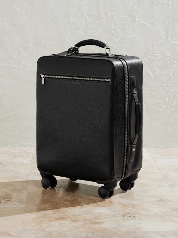 Full-Grain Leather Carry-On Suitcase Full-Grain Leather Carry-On Suitcase