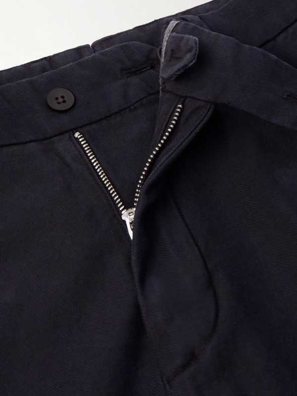 Straight-Leg Cotton-Blend Chinos - E1 Straight-Leg Cotton-Blend Chinos - E1