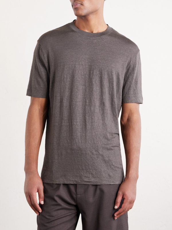 Linen-Blend T-Shirt - FR