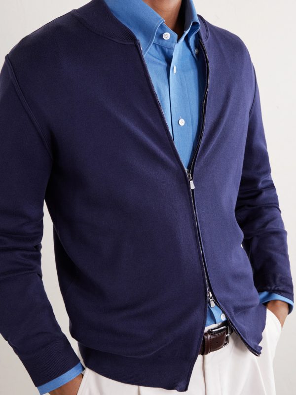 Zip-Up Cotton Sweater - CU Zip-Up Cotton Sweater - CU
