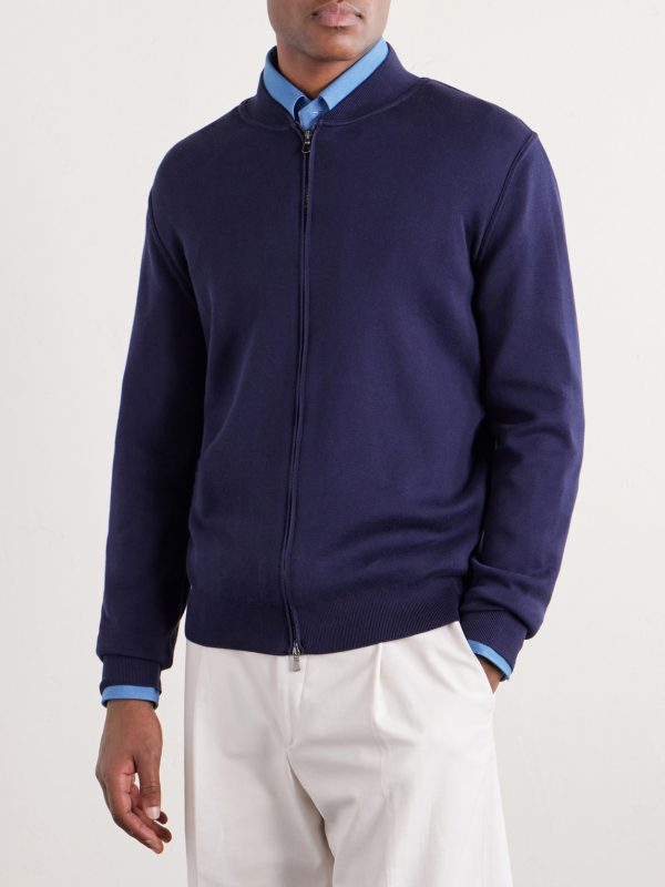 Zip-Up Cotton Sweater - FR Zip-Up Cotton Sweater - FR