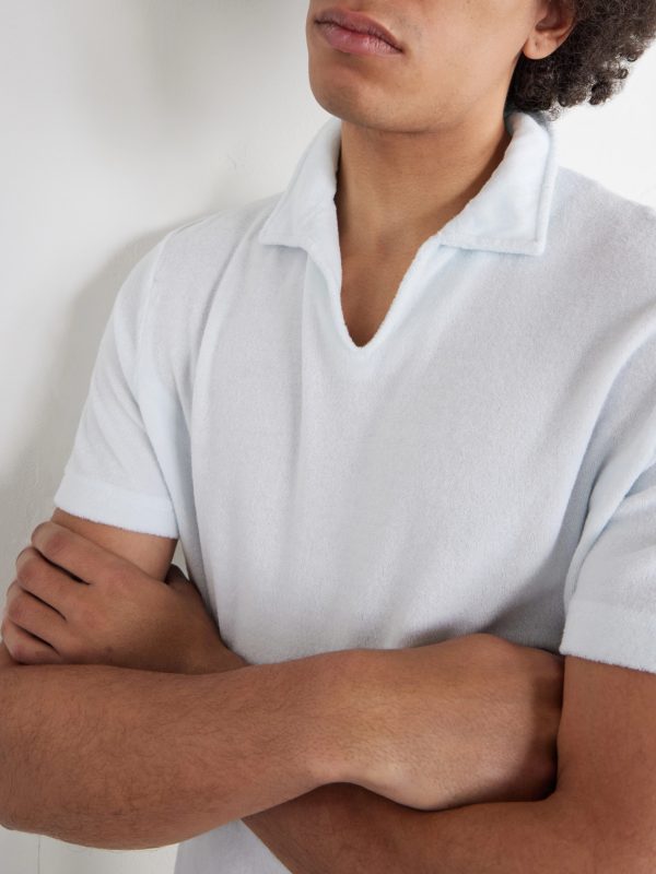 Terry-Cotton Polo Shirt - CU